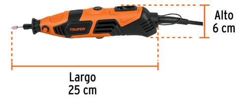 Minitorno Multiuso Rotativo 150w 220v C/accesorios Truper Fr