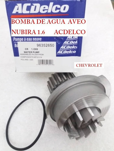 Bomba De Agua Aveo Nubira 1.6 Acdelco