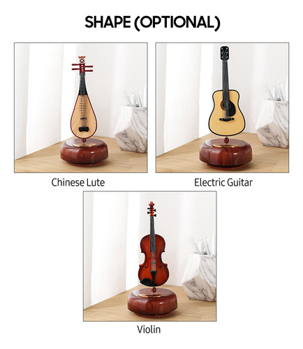 Musicbox Twirling Music Caja De Música Guitarra Eléctrica Up
