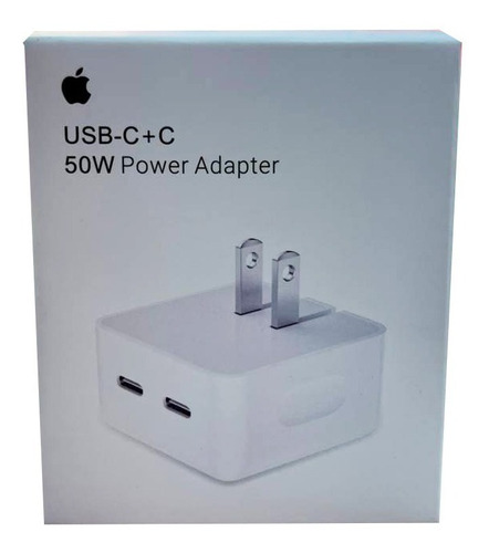 Adaptador De Corriente Cargador Apple Dos Puertos Usb-c 50w