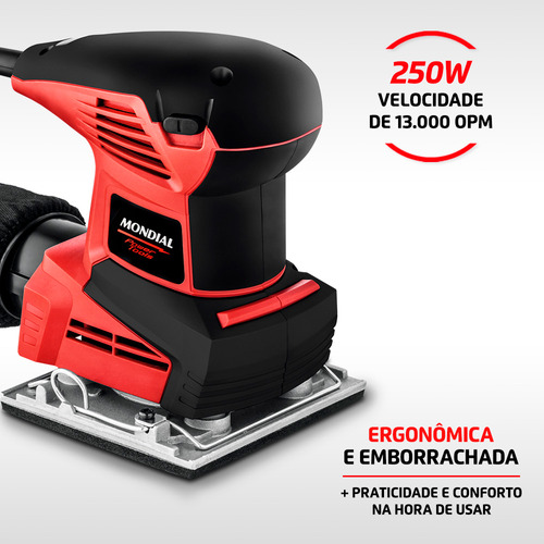 Lixadeira Orbital De 1/4 de Lixa 250W Mondial FLO-02