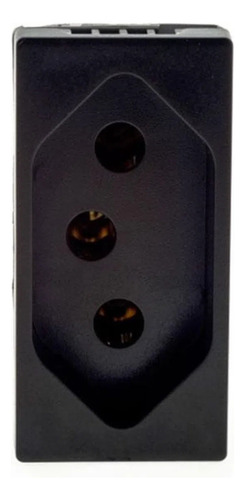 Módulo Tomada 2p+t 1 Posto 10a 250v Preto Pial Plus+