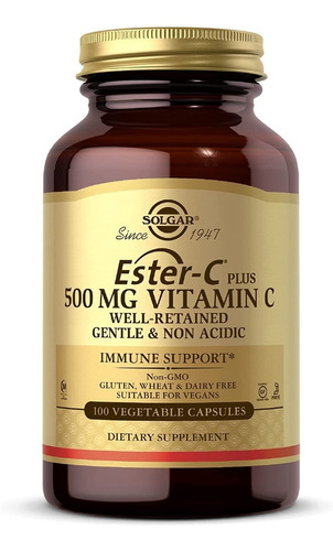 Vitamina C 500 Mg Ester-c Plus Solgar 100 Capsulas