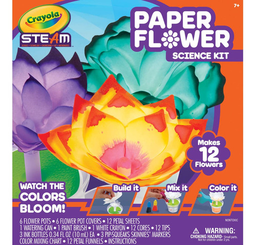 Crayola Kit De Ciencia De Flores De Papel, Flores Que Cambia