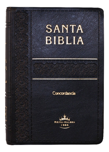 Biblia Rvr60 Bolsillo Vinil Negra Índice Canto Pintado