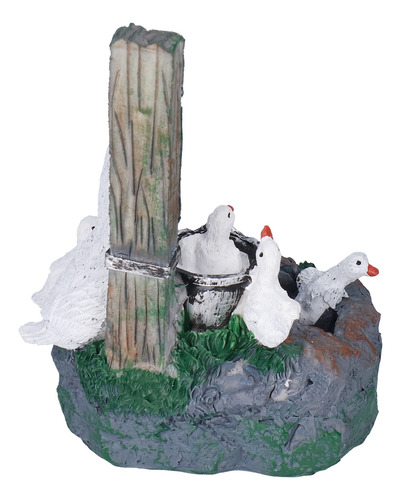 Estatuas De Jardín, Estatua De La Familia De Patos, Resina O