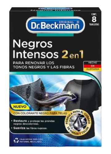 Toallitas Negros Intensos 8 Un Dr. Beckmann