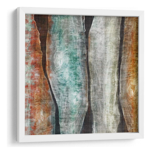 Cuadro Enmarcado Blanco Pintado Live Edge Ii 30x30