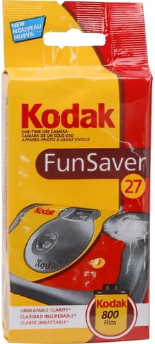 kodak 3920949 Fun Saver Cámara de un solo uso con flash (amarillo/rojo)