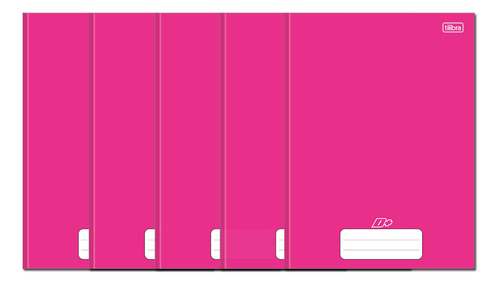 Caderno ¼ C/dura Costurado Liso 96fl Peq Pacote C/5 -tilibra