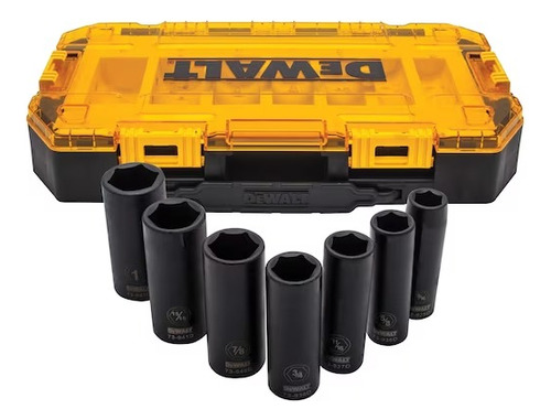 Juego De Dados De Impacto De 1/2 Pulgada Dewalt Dwmt74736