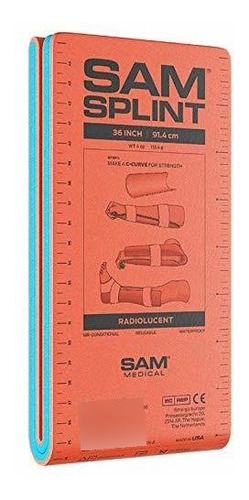 Férulas Para Dedos - Sam Splint 4.25  X 36  Flat , Orange (c