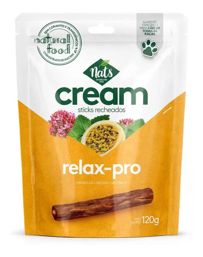 Snack Bifinhos Petisco Recheado Cães Cream Relax Nats - 120g