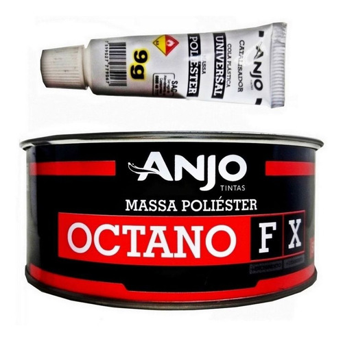Imagem 1 de 4 de Massa Poliéster Anjo Fx 500g Automotiva Correções Repintura