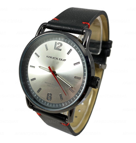 Reloj Knock Out Hombre Analogo Caballero Marron Cuero 2522