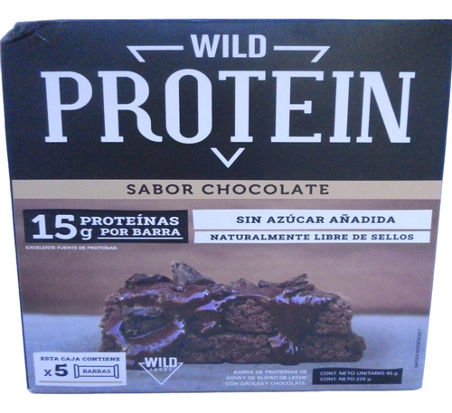 Wild Protein Barra Chocolate 45g (5u). Wildfoods