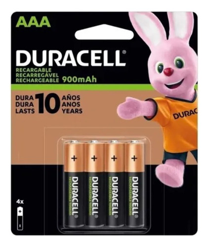  12 Piezas Aaa  Duracell Rechargeable Dx2400 