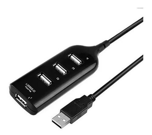 Cable Hub 4 Puertos Usb Extensión Notebook Alargue Pc