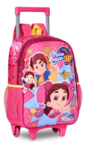 Mochila infantil Rodinhas Maria Clara & Jp Youtube Clio Roda Color Bubble Gum Pink 17 L