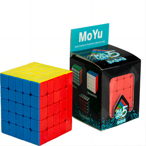 Cubo Magico Profissional Moyu Meilong Sem Adesivo 5x5 Cor Da Estrutura Branco