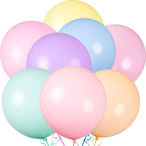 8 Globo Pastel 24  S Color Helio Latex Para Boda Fiesta Baby