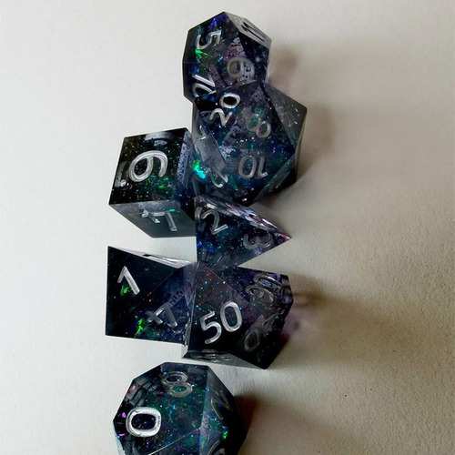 Juego De Dados Poliédricos De Resina De 7 Piezas D4 ~ D20