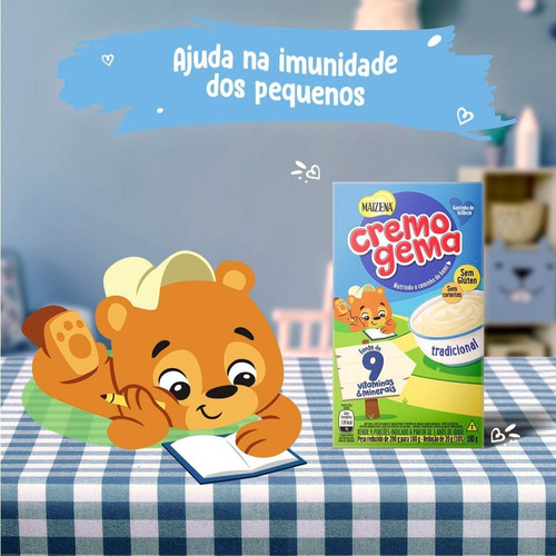 Mingau Cremogema Baunilha Tradicional - 180g Embalagem Com 4