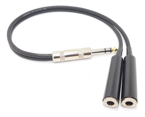 Imagen 2 de 2 de Cable Adaptador Audio Plug 6,5 Stereo A 2 6,5 Hembra Estereo