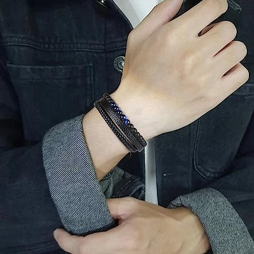 Ojo De Tigre Pulsera Para Hombre Regalos, Pulseras De Roca