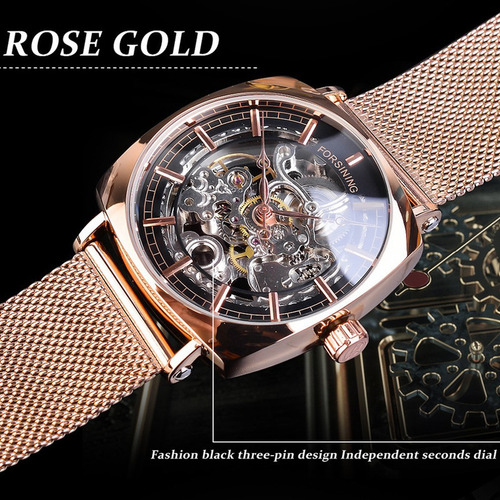 Men Automatic Mechanical Watch 242g Skeleton Dial