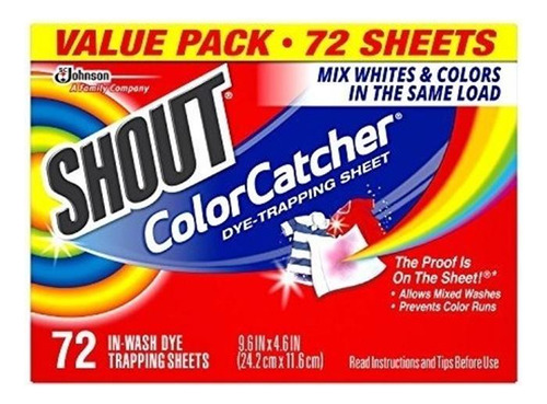 Shout Color Catcher Tinte Trapping Sheets, 72.0 Count