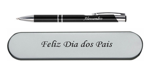 Caneta Metal Com Estojo Personalizados