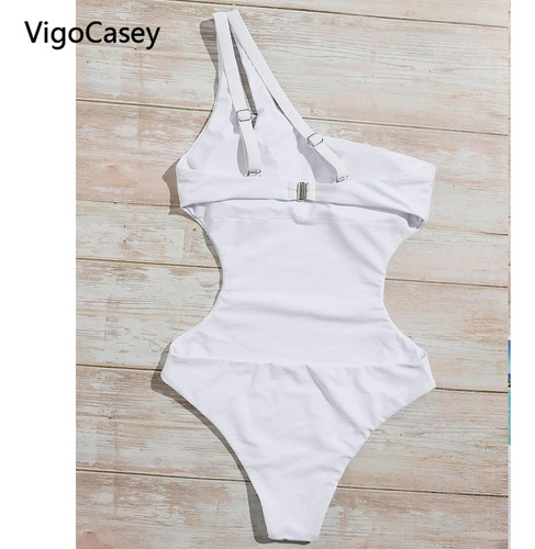 Casey 2025 Traje De Baño Sólido De Un Hombro For Mujer