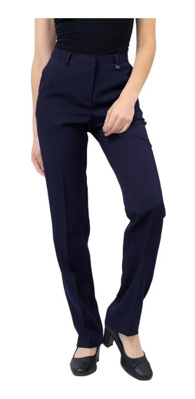 Pantalon De Vestir Azul Marino Mujer | MercadoLibre 📦