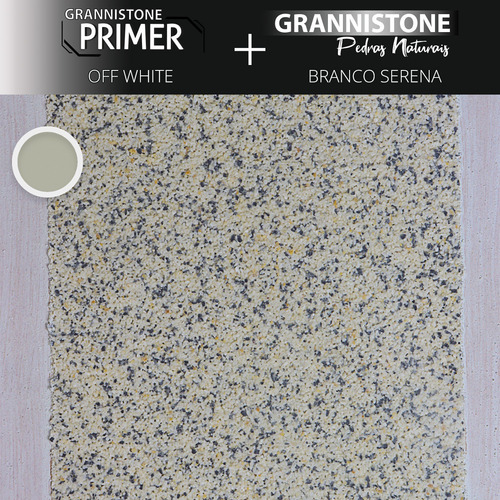 Revestimento Grannistone 5kg Cores Efeito Pedras - Lt Shine Cor Branco Serena