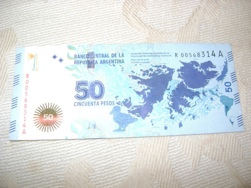 Billete De 50 Pesos Argentina Malvinas Reposicion Excelente