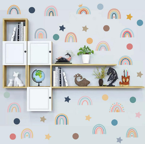 Arco Iris Con Temas De Vinilo Estético Pegatinas De Pared