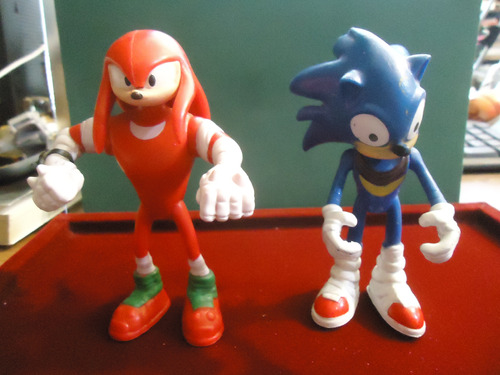 Par De Muñecos Articulados Sonic-12 Cm.c6