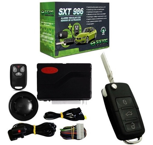 Alarme Automotivo Sistec Sxt986 Universal Com Chave Canivete