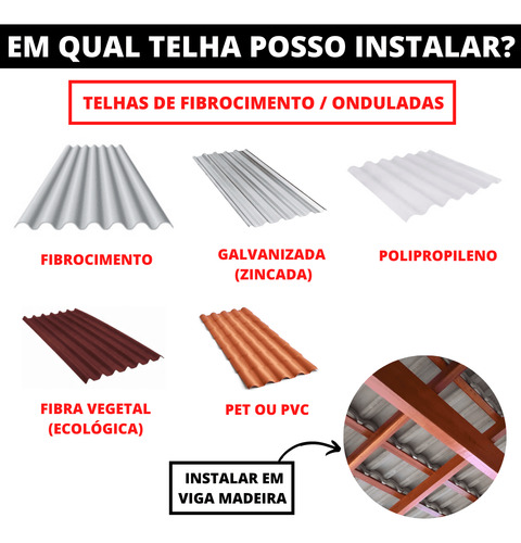 Kit Suporte 04 Placas Solar Estrutura Viga Madeira 4,80m