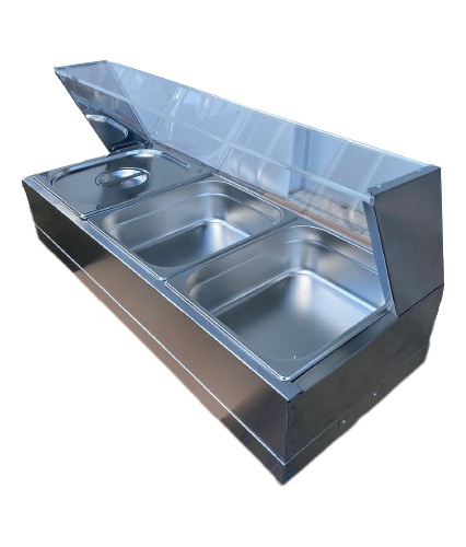 Buffet Refrigerado C/ Campana 3 Cubas 1/2 65 Placa Zpbfr03