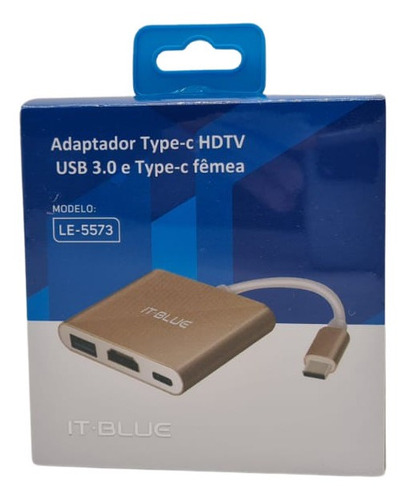 Imagem 3 de 3 de Adaptador Dex Hub Usb 3.1 3.0 Tipo C X Hdmi 4k 3x1