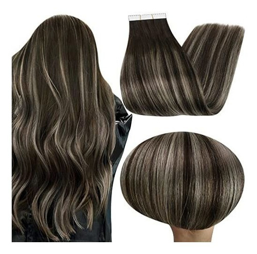 Fshine Tape In Extensions Human Hair Brown To Rubia 1fcqm