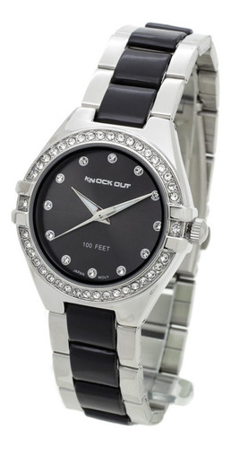 Reloj Knock Out Mujer 2450 Malla Combinada Wr30 Strass