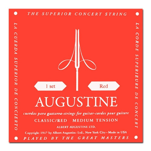 Encordoamento Augustine Classic Red P/ Violão Nylon Oferta!