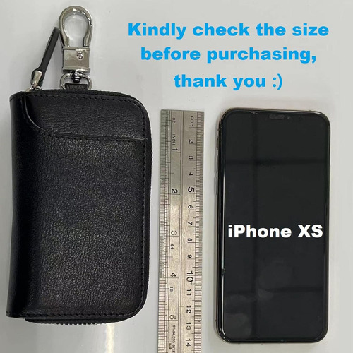 Estuche Funda Llavero Coche Cuero Genuino Llavero Cartera