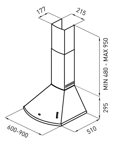 Campana de Cocina TST, Lanin, 60 cm