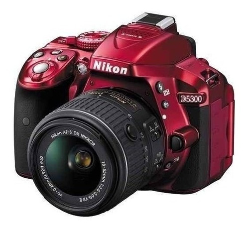  Nikon Kit D5300 + lente 18-55mm VR DSLR color  rojo 