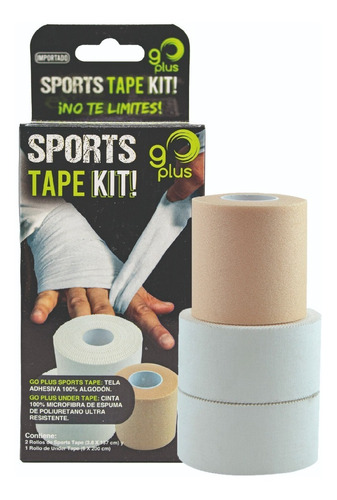 Cinta Adhesiva Para Vendaje Deportivo Sport Tape Kit Go Plus