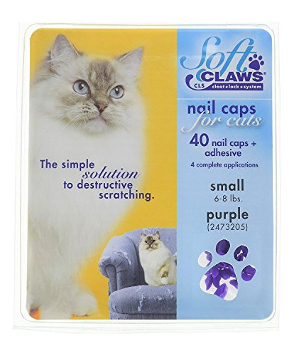 Tapas Para Uñas De Felino Soft Claws - Morado - Pequeño